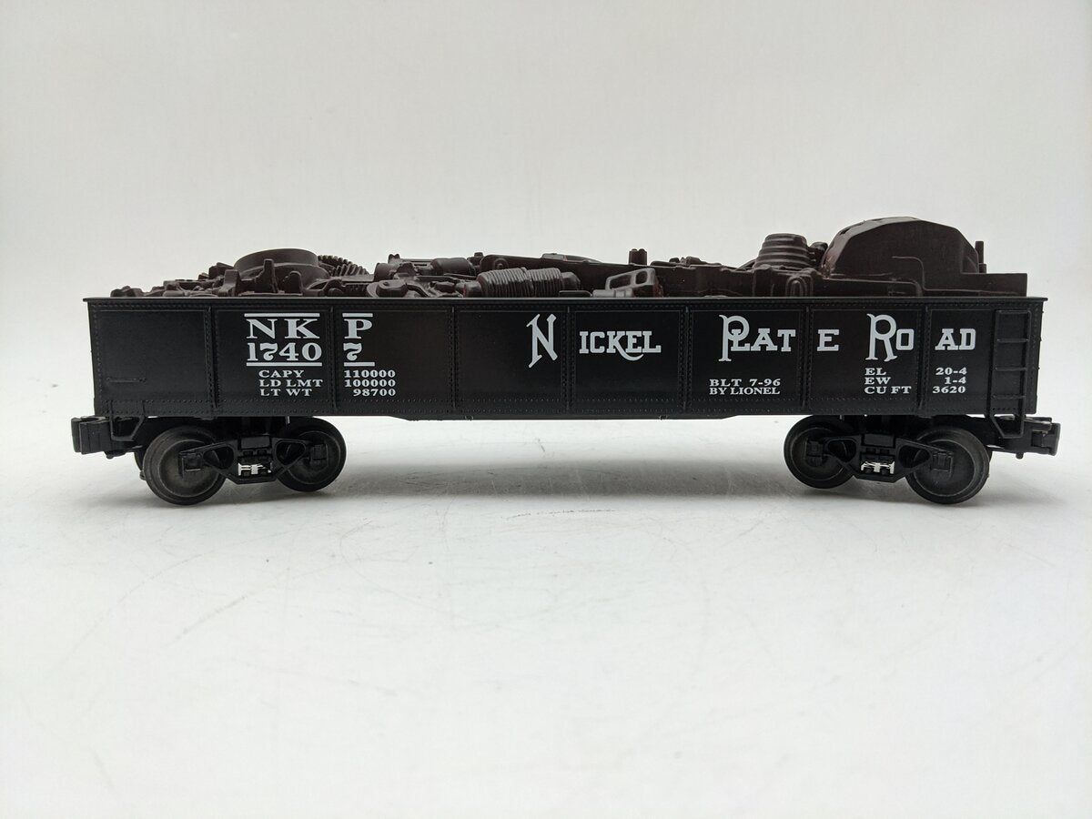 Lionel 6-17407 O Gauge Nickel Plate Road Gondola #17407 w/ Scrap Load EX