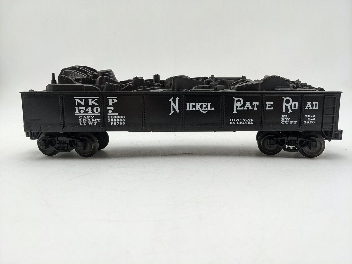 Lionel 6-17407 O Gauge Nickel Plate Road Gondola #17407 w/ Scrap Load EX