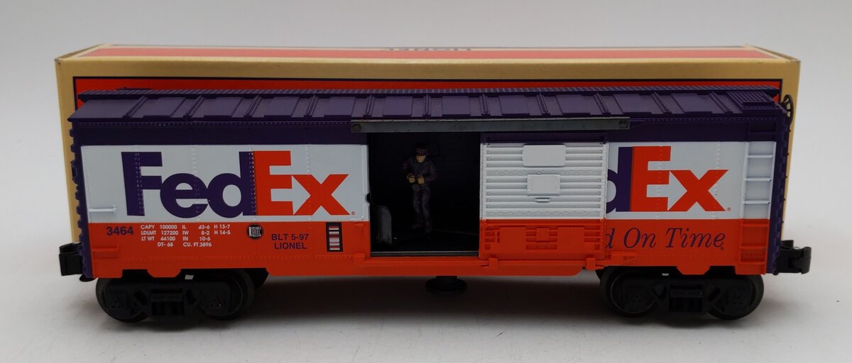 Lionel 6-19835 O Gauge FedEx Operating Boxcar #3464 LN/Box