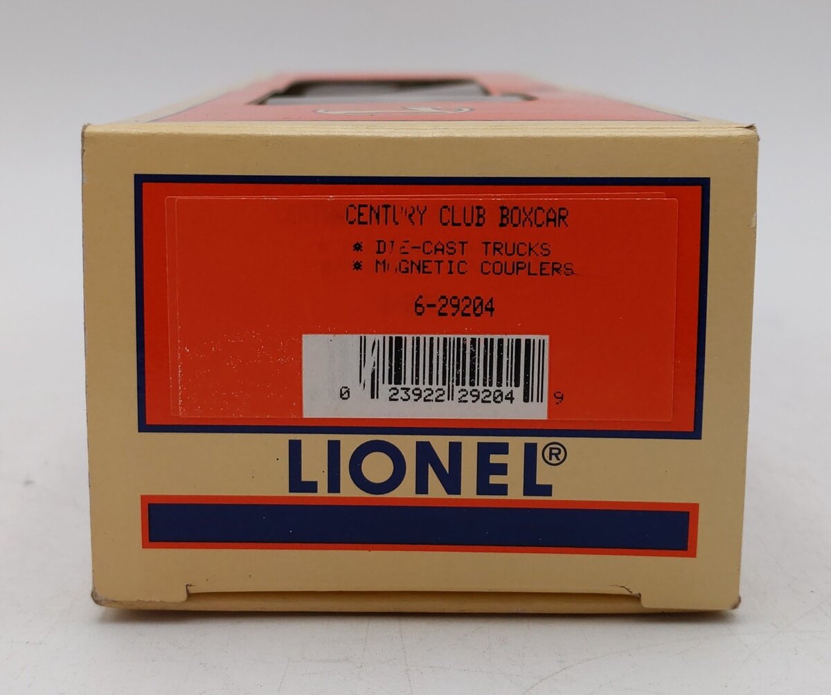 Lionel 6-29204 O Gauge Century Club Boxcar - Rare 1997 Car VG/Box