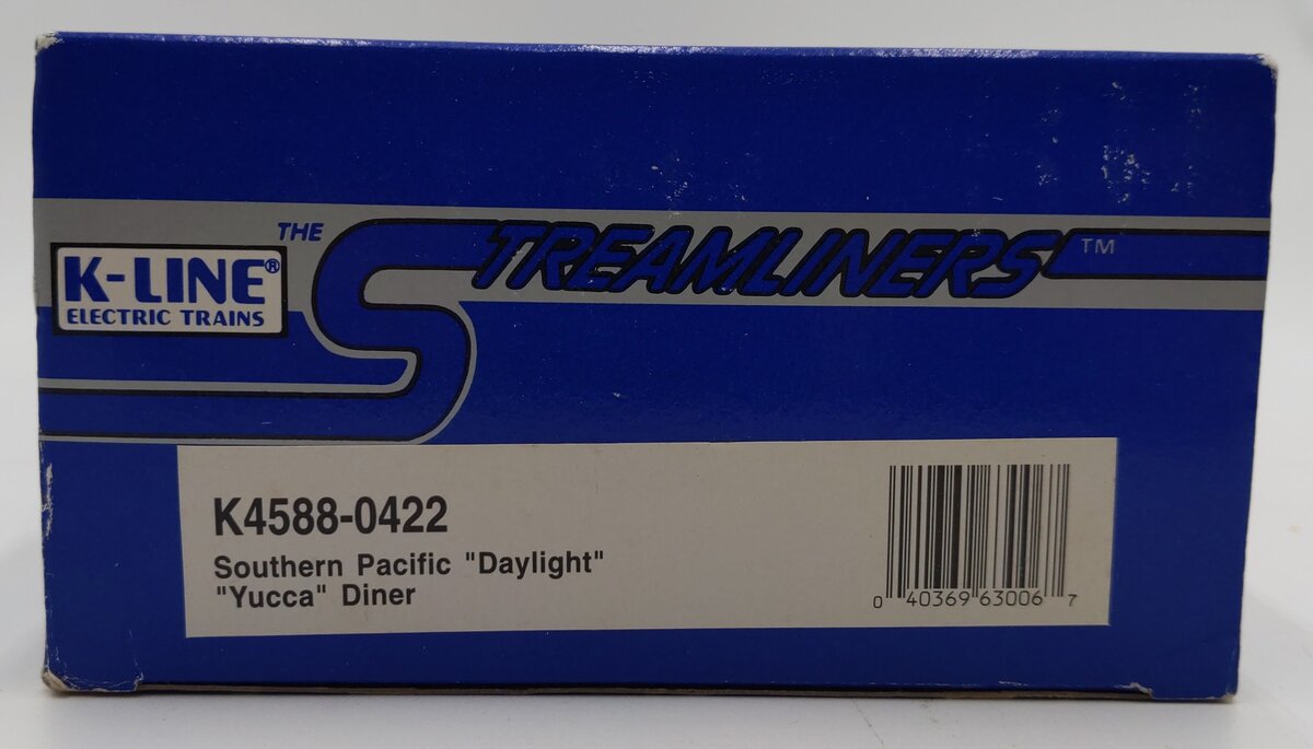 K-Line K4588-0422 O SP Daylight "Yucca" Streamliner Diner Car #422 EX/Box
