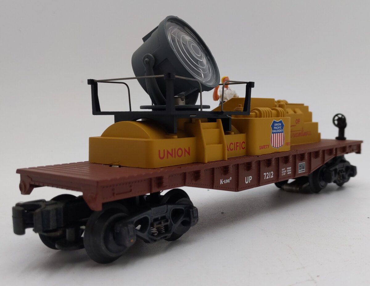 K-Line K7212 O Gauge Union Pacific Classic Operating Searchlight Car LN/Box