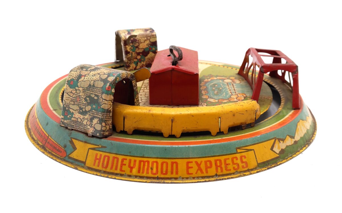 Marx Vintage Tin Litho "Honeymoon Express" Wind-up Toy