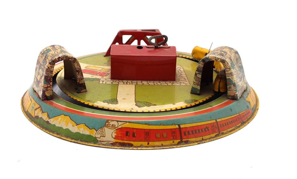 Marx Vintage Tin Litho "Honeymoon Express" Wind-up Toy