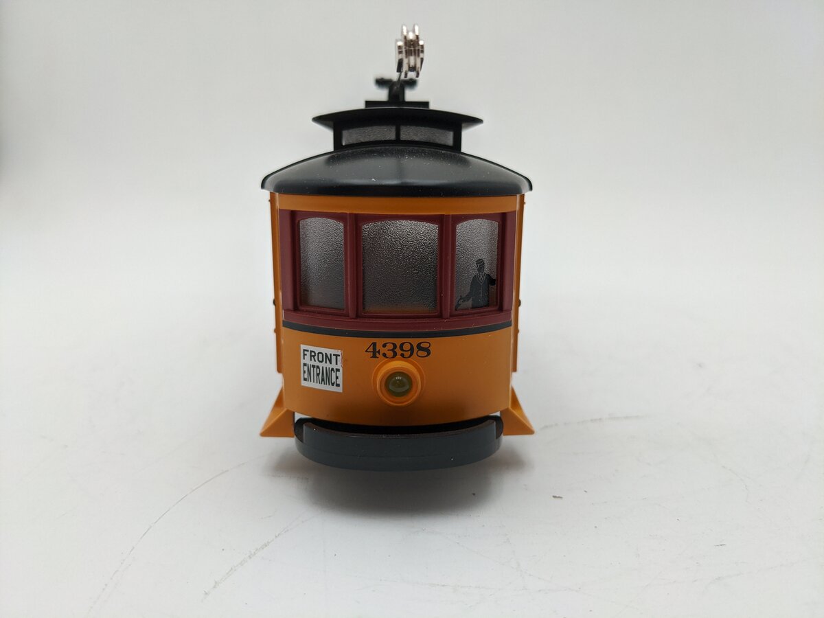 MTH 30-5177 O Pittsburgh RailKing Bump-n-Go Trolley #4398 EX
