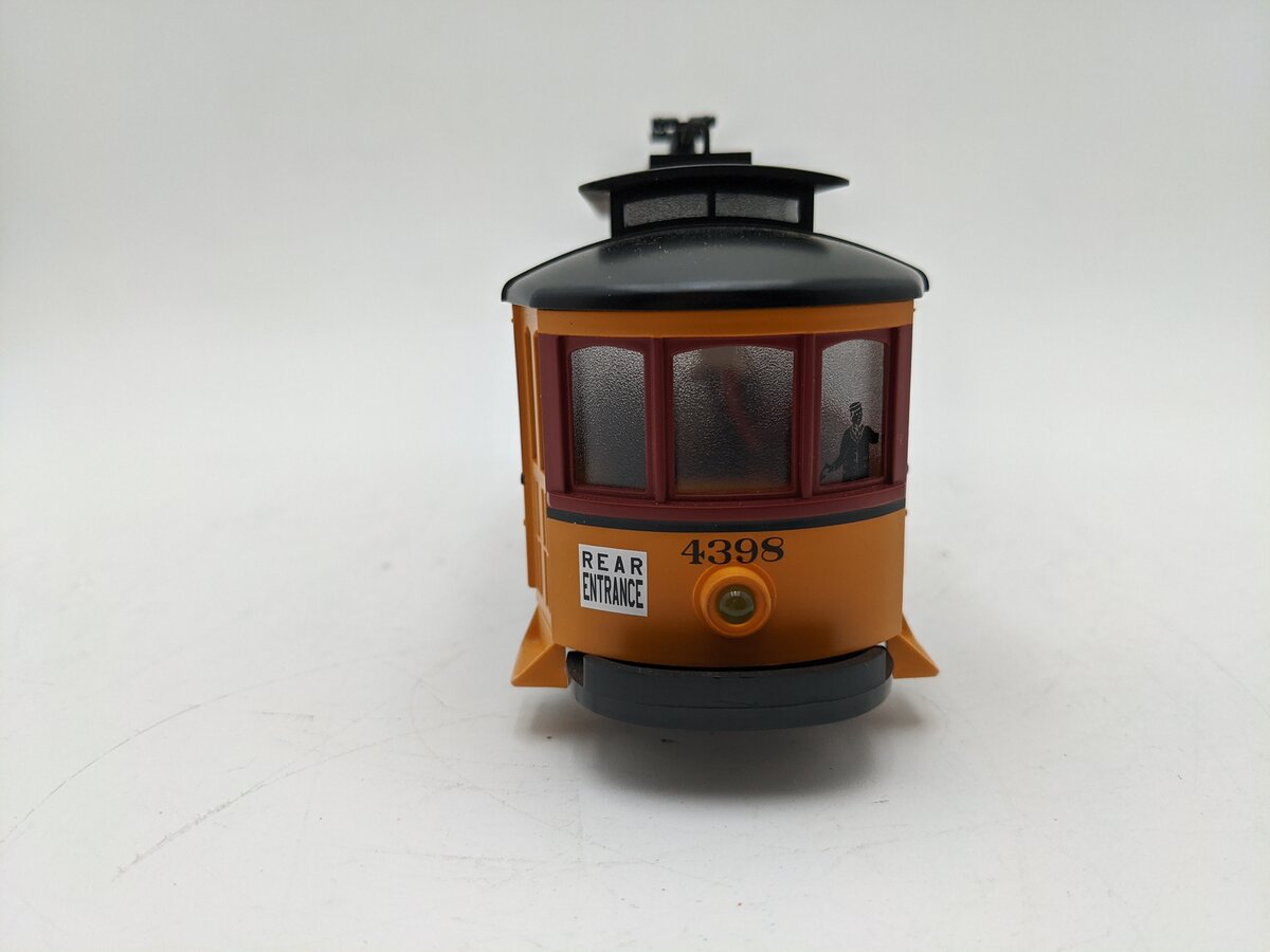 MTH 30-5177 O Pittsburgh RailKing Bump-n-Go Trolley #4398 EX