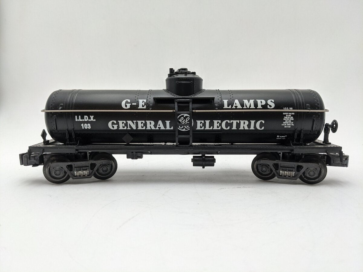 K-Line K631-8013 O Gauge General Electric Lamps Single Dome Tank Car #103 EX