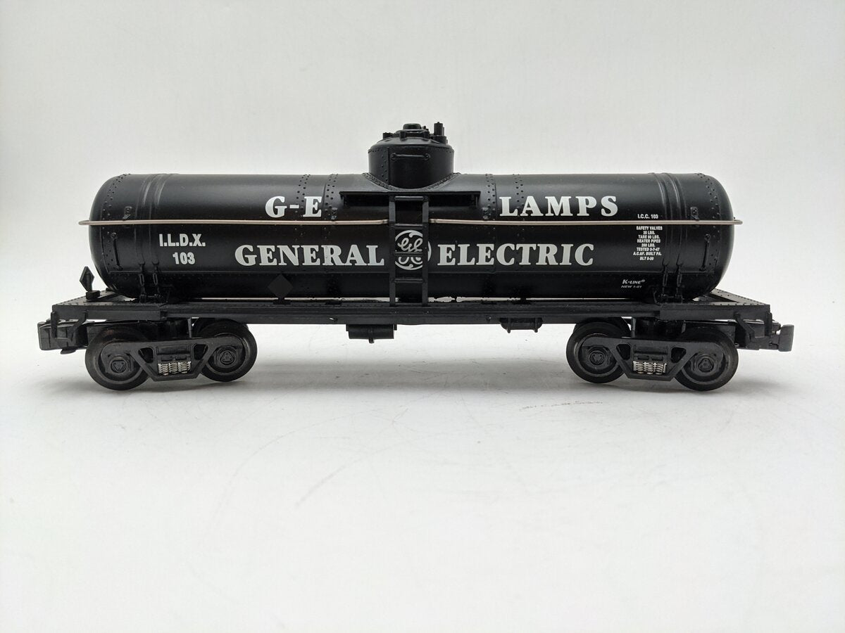K-Line K631-8013 O Gauge General Electric Lamps Single Dome Tank Car #103 EX