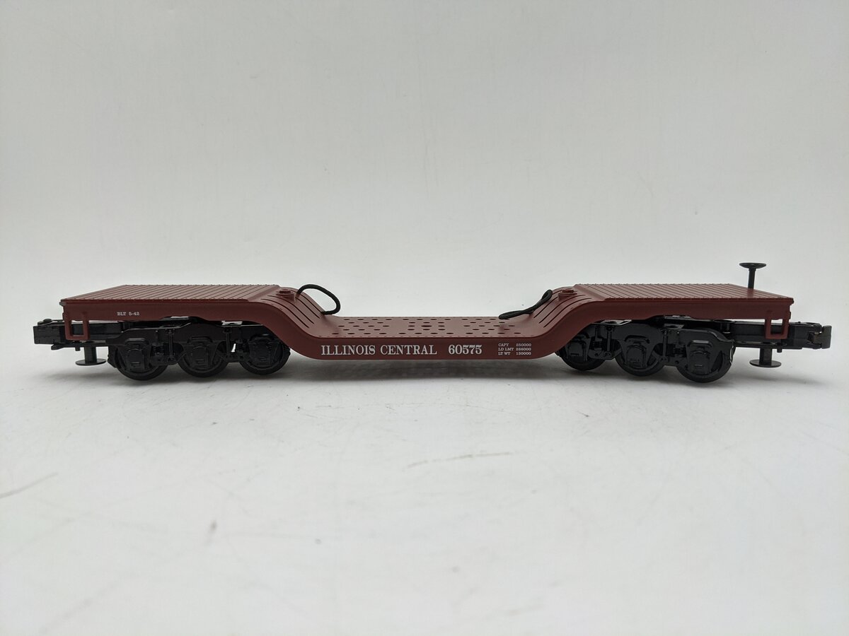 MTH 30-8302 O Illinois Central Diecast Depressed Flatcar EX