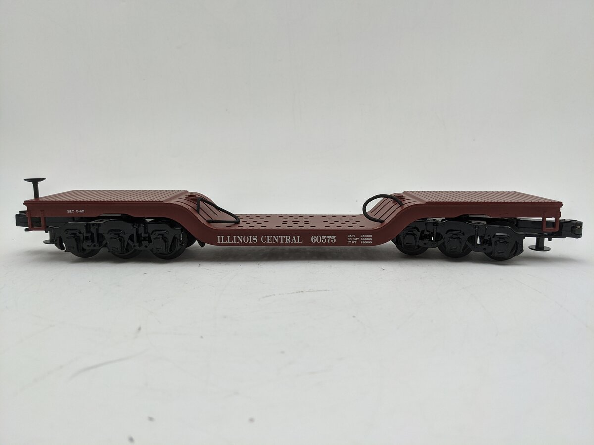 MTH 30-8302 O Illinois Central Diecast Depressed Flatcar EX