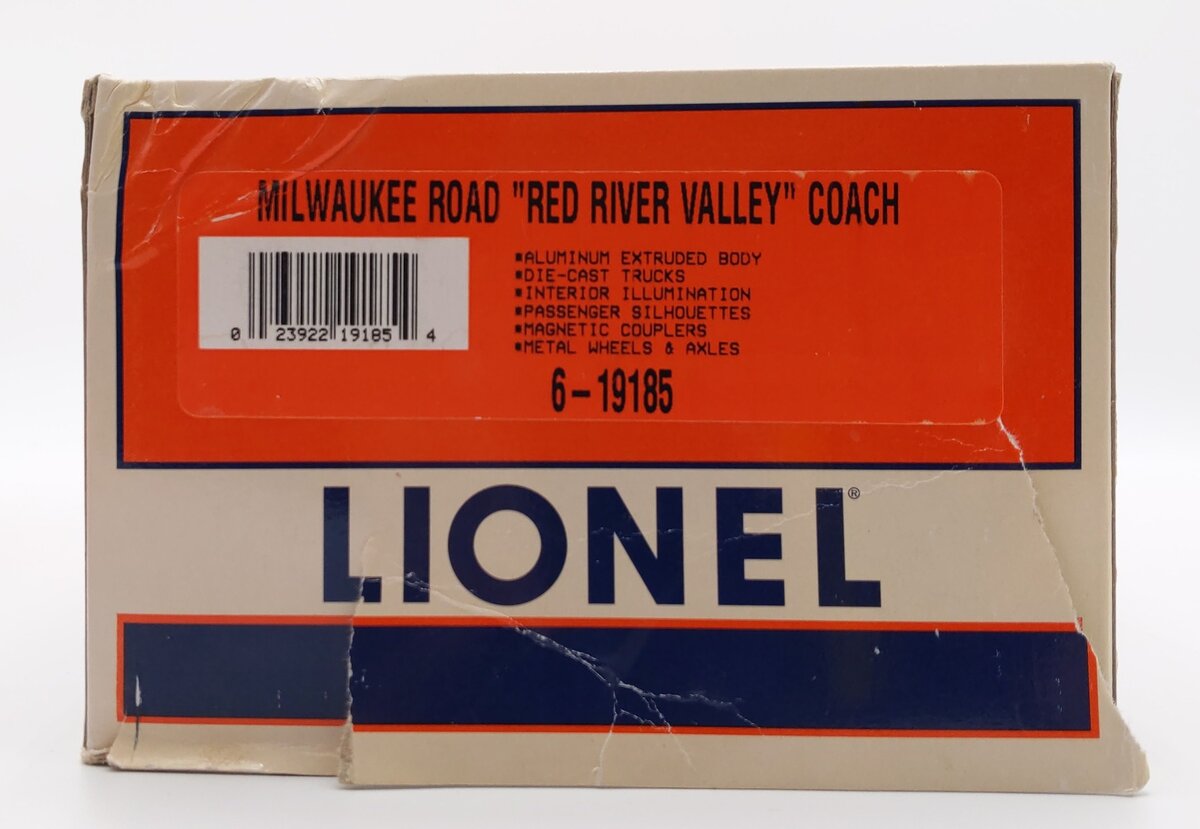 Lionel 6-19185 O Gauge Milwaukee Red River Valley Aluminum Coach #194 EX/Box