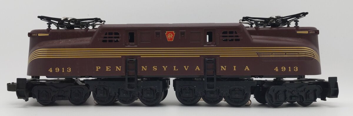MTH 30-2501 O Gauge Pennsylvania Tuscan 5 Stripe GG-1 Electric Locomotive #4913 EX/Box