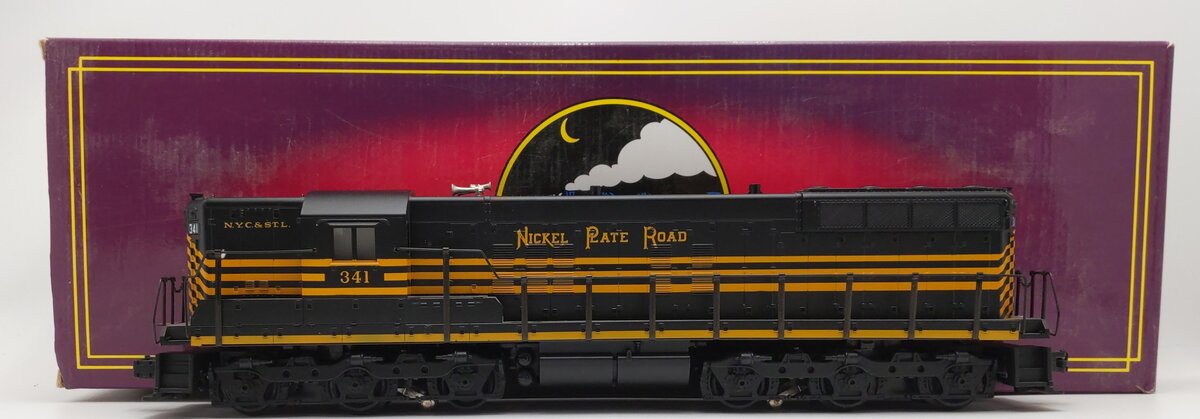 MTH 20-2110-1 O Gauge Nickel Plate Road SD-9 Diesel Locomotive #341 w/PS1 EX/Box