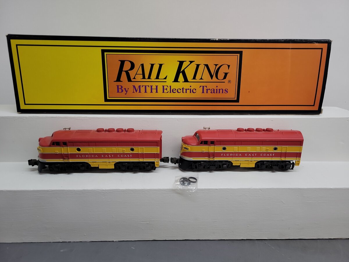 MTH 30-2007-1 O Florida East Coast F3 AA Diesel Locomotive Set w/PS1 #503/504 EX/Box