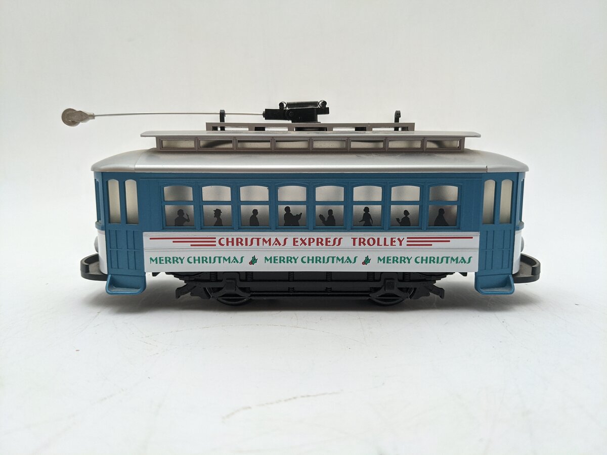 MTH 30-2548 O Christmas Bump-n-Go Trolley EX/Box