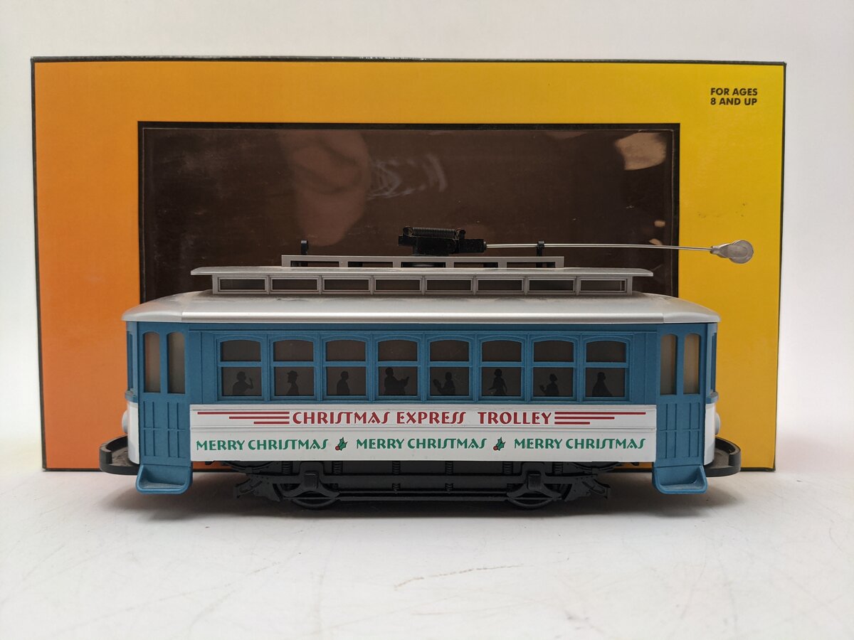 MTH 30-2548 O Christmas Bump-n-Go Trolley EX/Box
