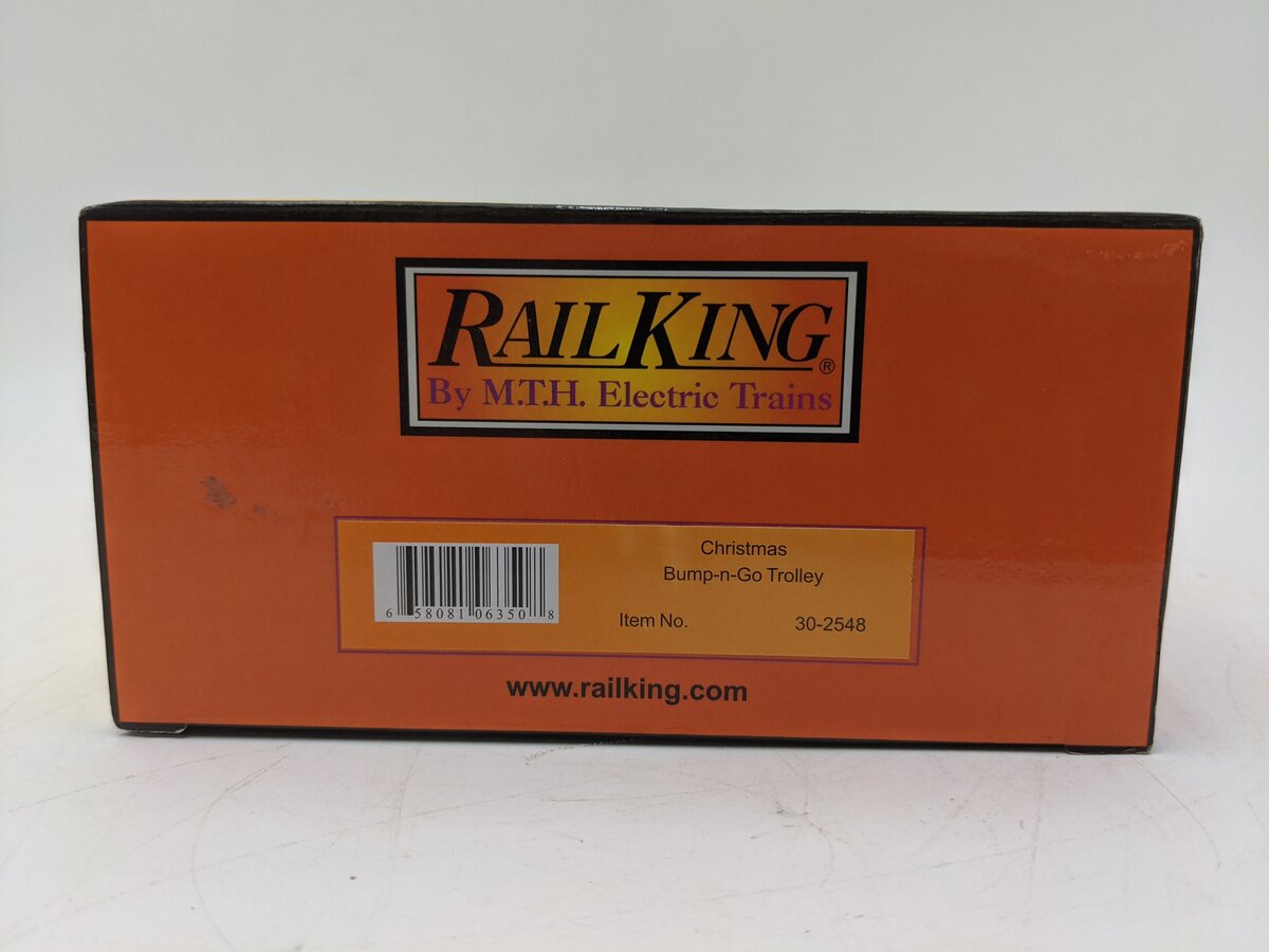 MTH 30-2548 O Christmas Bump-n-Go Trolley EX/Box