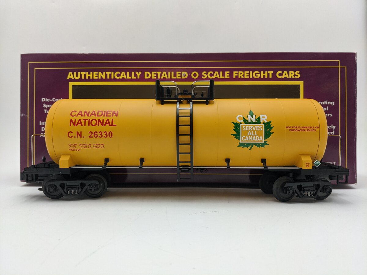 MTH 20-90029D O Gauge Canadian National Single Dome Tank Car #26330 EX/Box