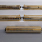 MTH 20-4029 O Gauge NYC Gold Plated 70' Madison Passenger Car Set EX/Box