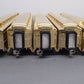 MTH 20-4029 O Gauge NYC Gold Plated 70' Madison Passenger Car Set EX/Box