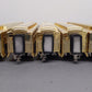 MTH 20-4029 O Gauge NYC Gold Plated 70' Madison Passenger Car Set EX/Box