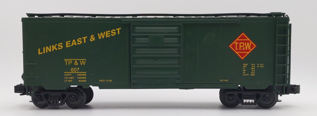 MTH 20-90025A O Gauge Toledo, Peoria & Western Boxcar #607 EX/Box