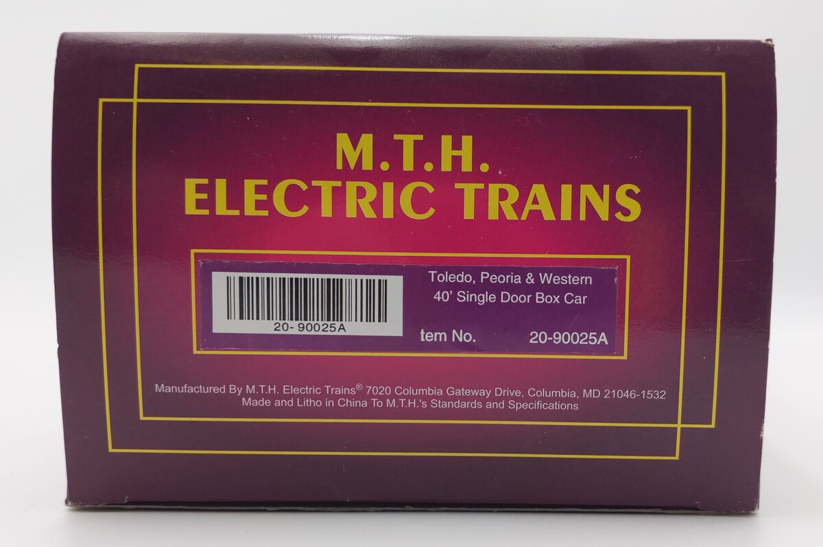 MTH 20-90025A O Gauge Toledo, Peoria & Western Boxcar #607 EX/Box