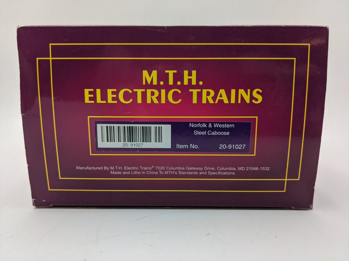 MTH 20-91027 O Gauge Norfolk & Western Steel Caboose #562720 EX/Box