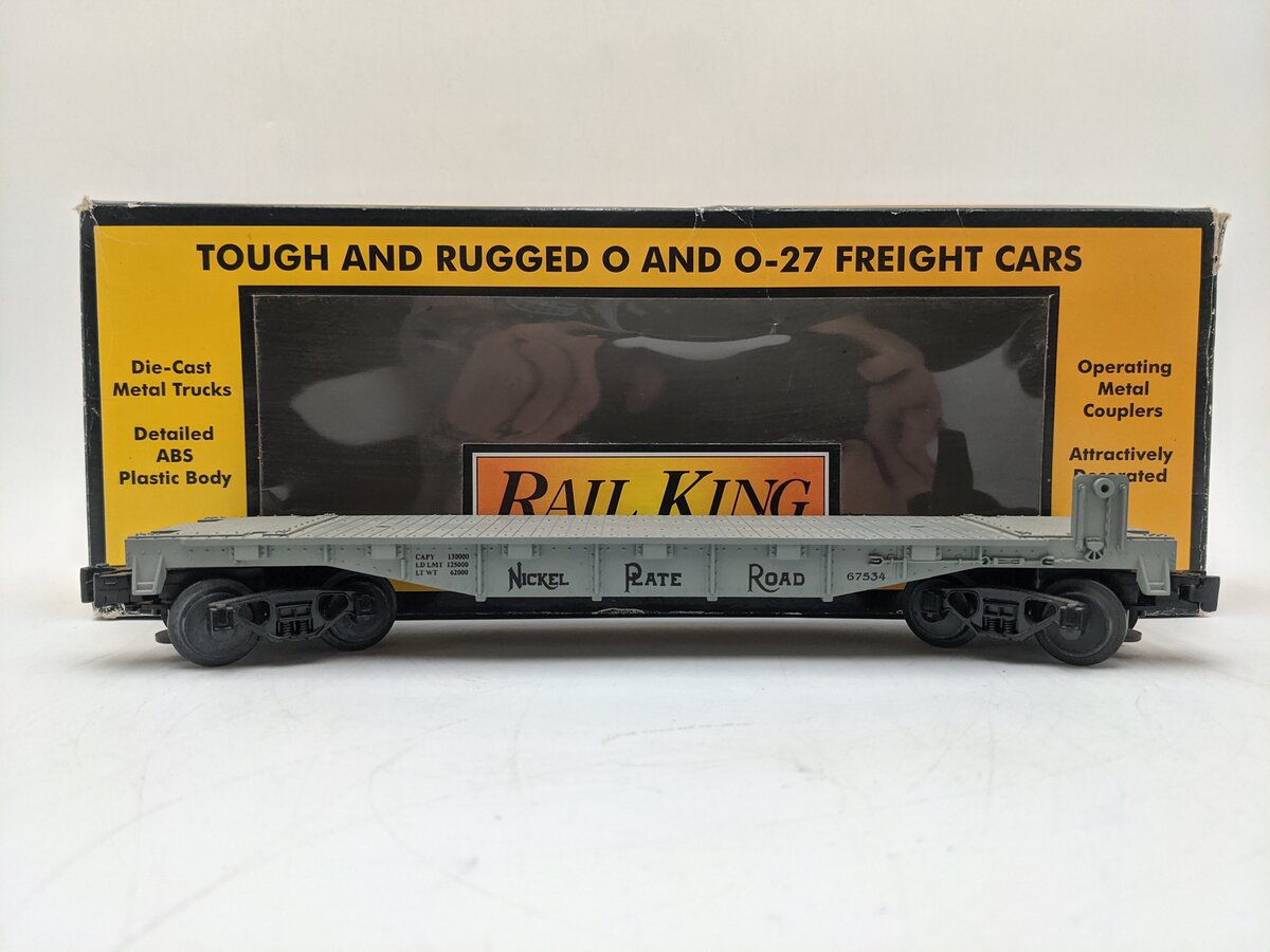 MTH 30-7605 O Gauge Nickel Plate Road Semi-Scale Flatcar #6753 EX/Box