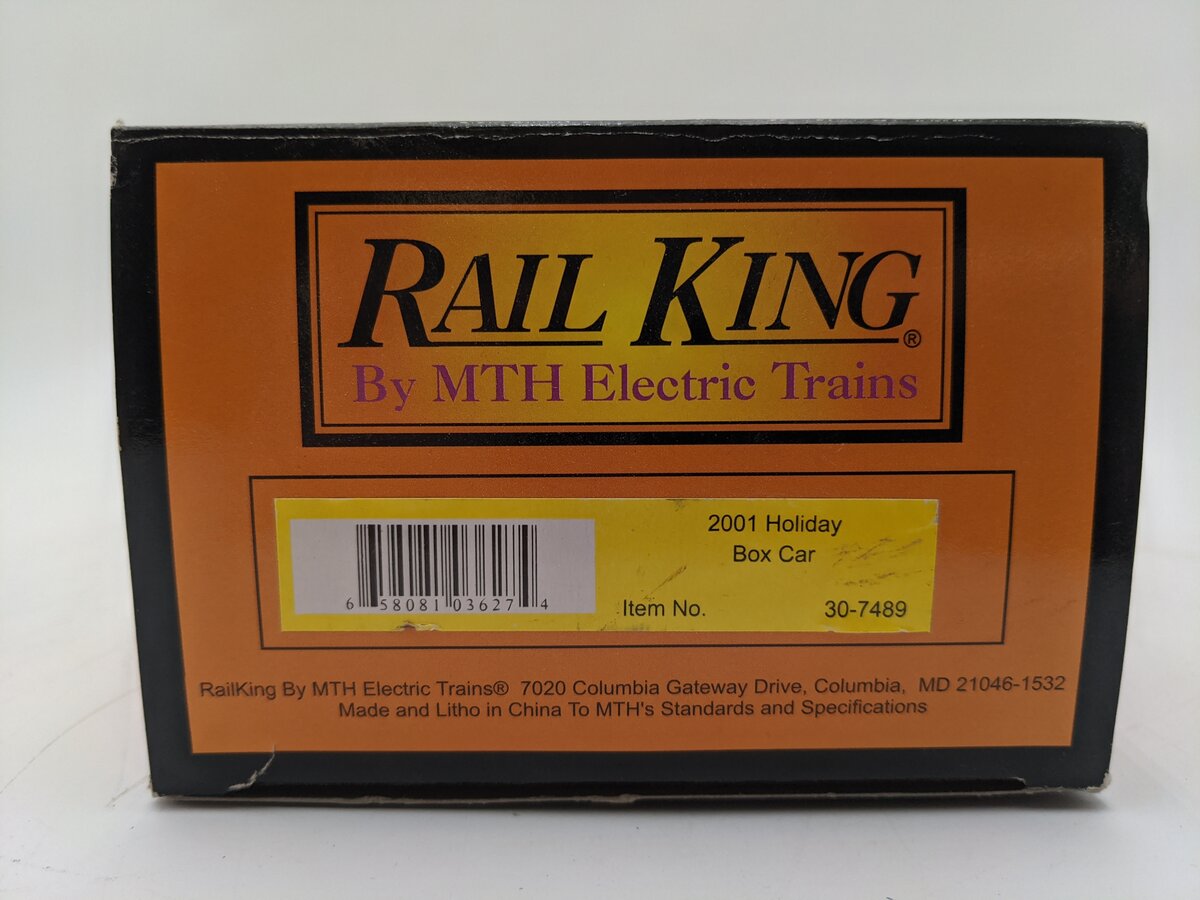 MTH 30-7489 O Gauge 2001 Holiday Box Car EX/Box