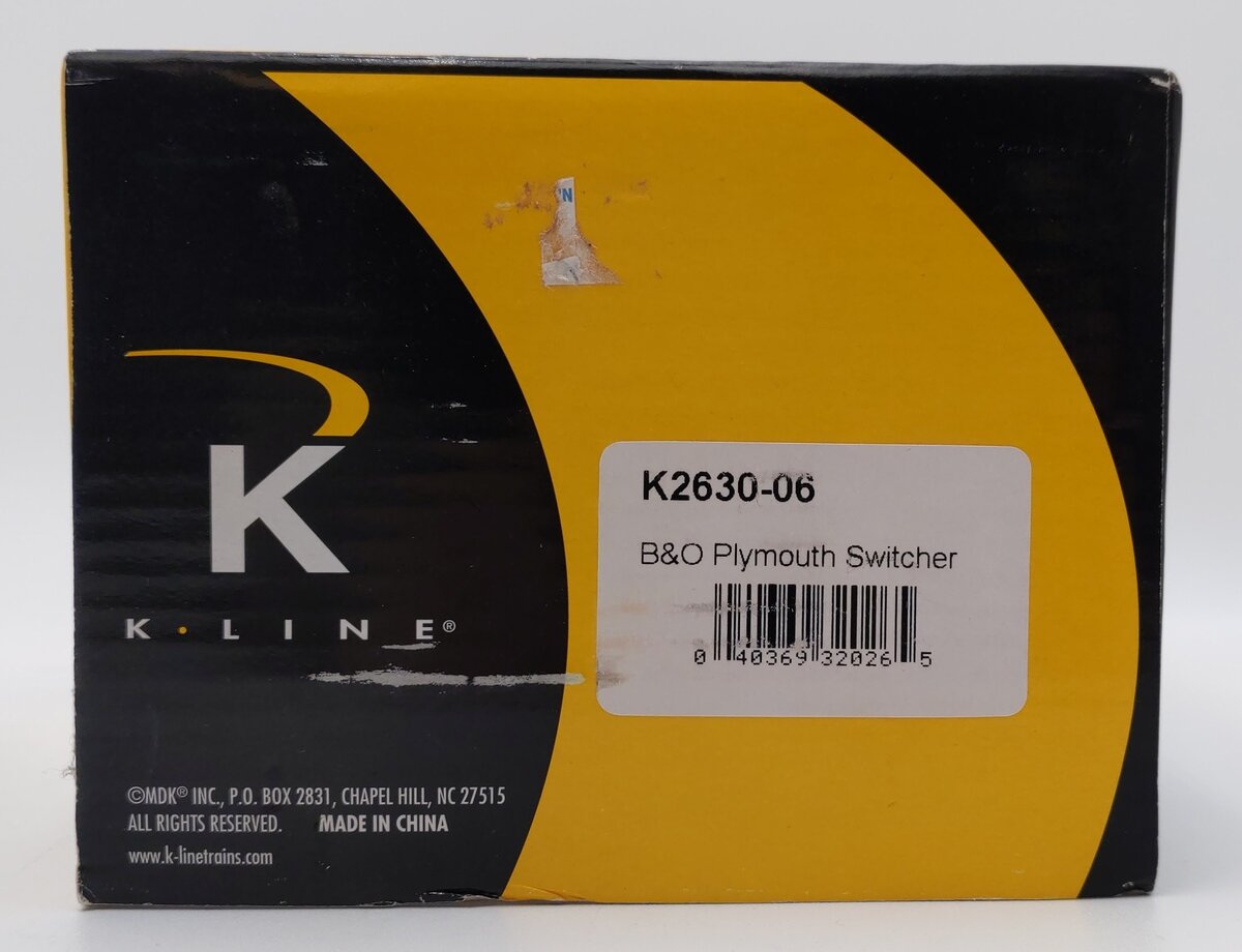 K-Line K2630-06 O Baltimore & Ohio Plymouth Diesel Switcher #25 EX/Box