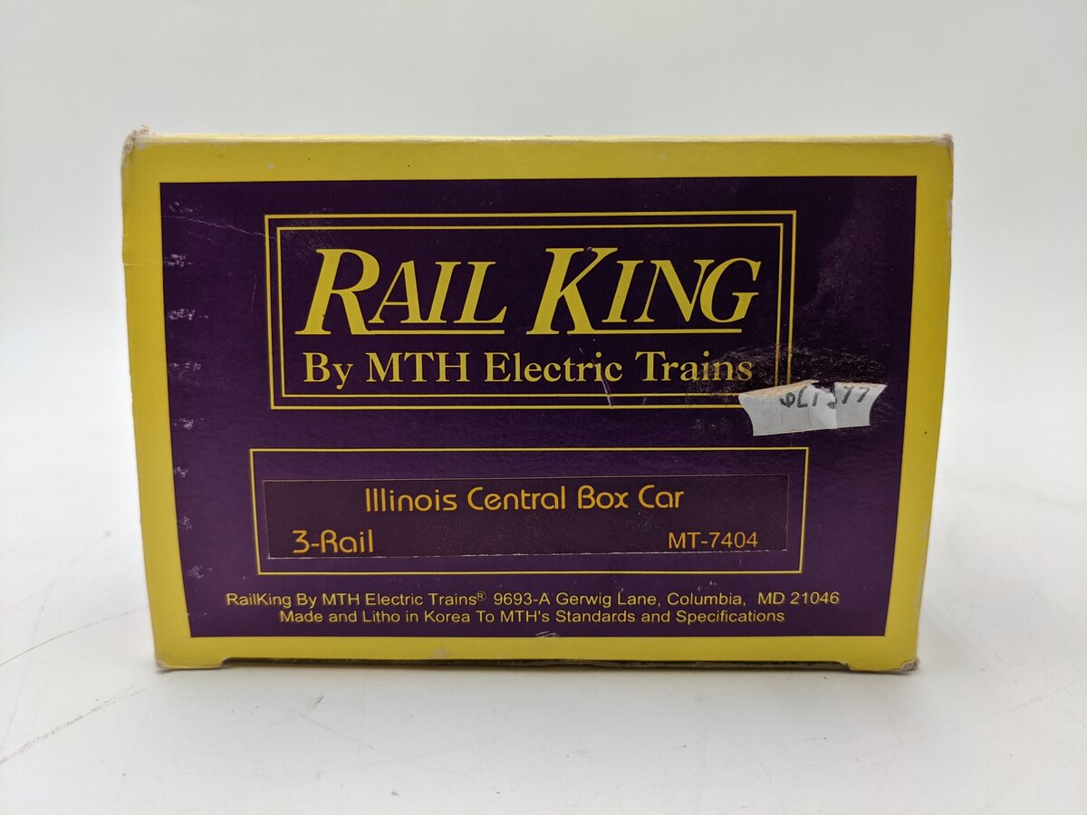 MTH 20-7404 O Gauge Illinois Central Boxcar #22094 EX/Box