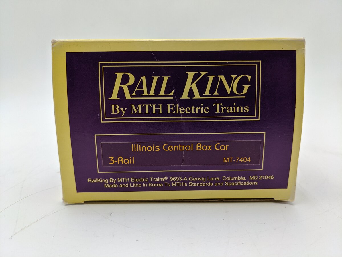 MTH 20-7404 O Gauge Illinois Central Boxcar #22094 EX/Box