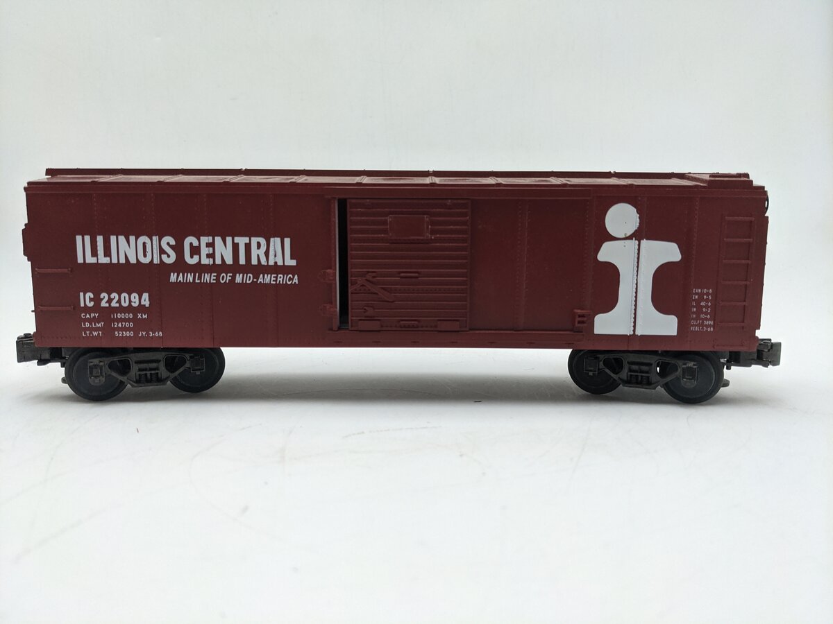 MTH 20-7404 O Gauge Illinois Central Boxcar #22094 EX/Box