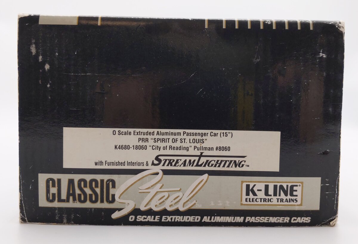 K-Line K4680-18060 O Pennsylvania "City of Reading" 15" Pullman Car #8060 EX/Box