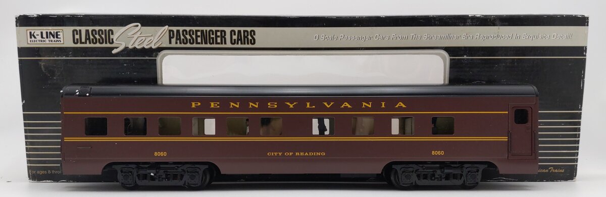 K-Line K4680-18060 O Pennsylvania "City of Reading" 15" Pullman Car #8060 EX/Box