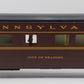 K-Line K4680-18060 O Pennsylvania "City of Reading" 15" Pullman Car #8060 EX/Box