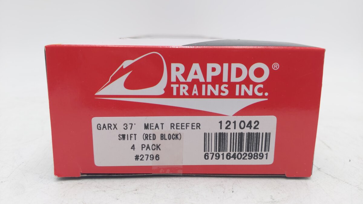 Rapido Trains 121042 HO Swift SRLX 37' Wood Meat Reefer #2796 EX/Box