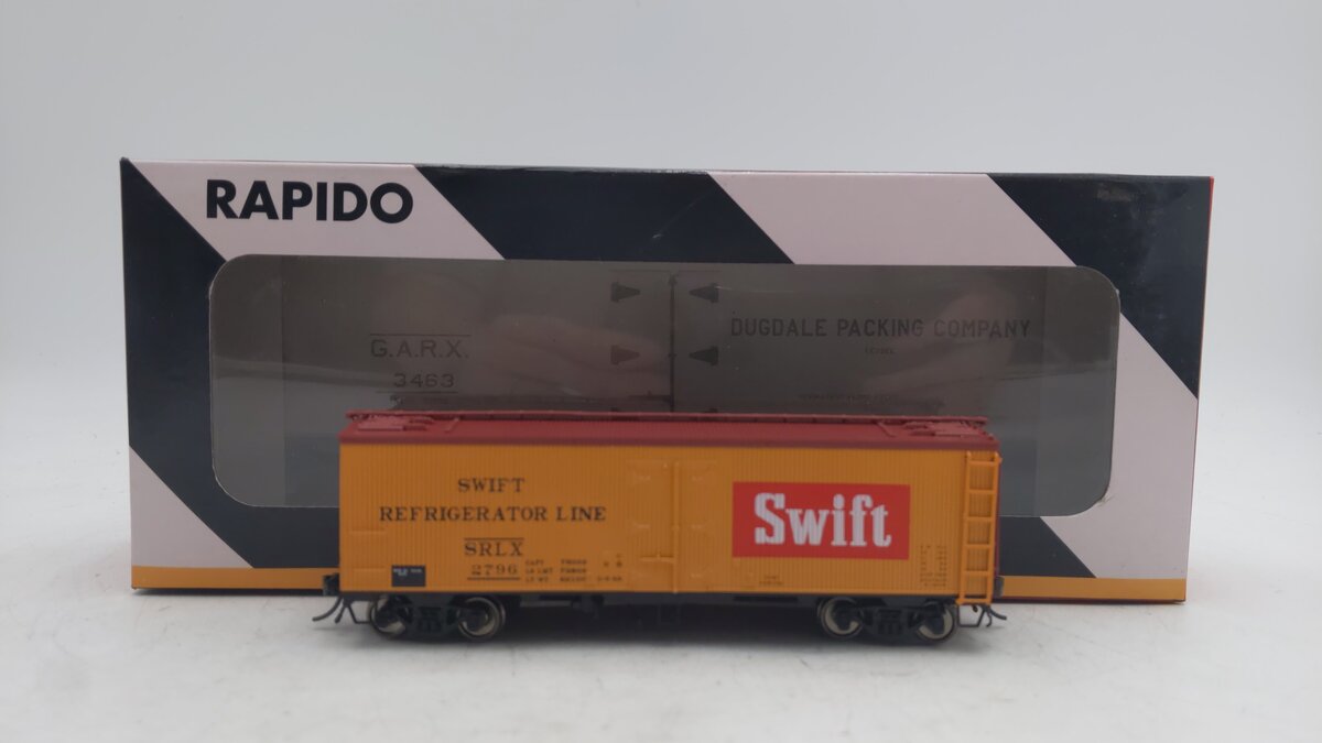 Rapido Trains 121042 HO Swift SRLX 37' Wood Meat Reefer #2796 EX/Box