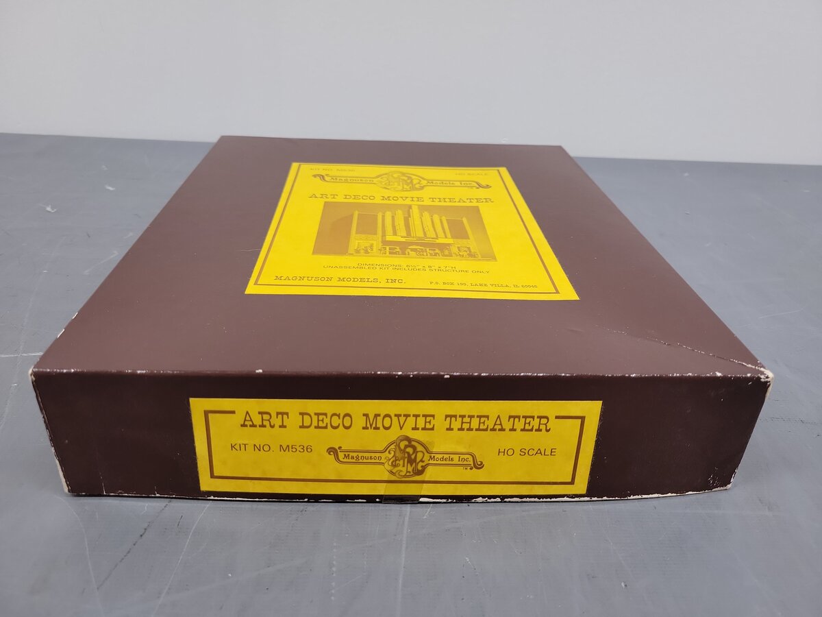 Magnuson Models M536 HO Scale Art Deco Movie Theater Building Kit LN/Box