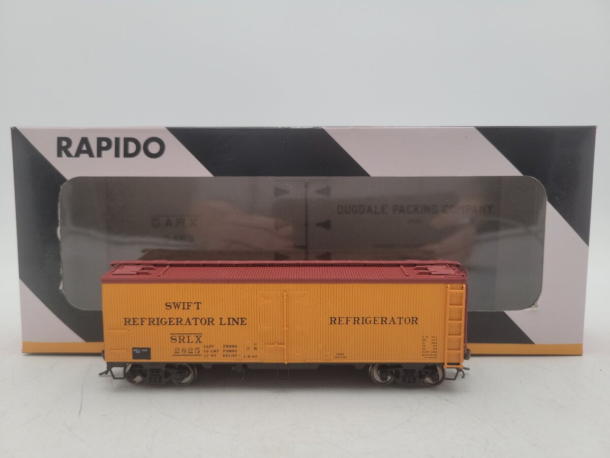 Rapido Trains 121044 HO Swift SRLX 37' Wood Meat Reefer #2825 EX/Box