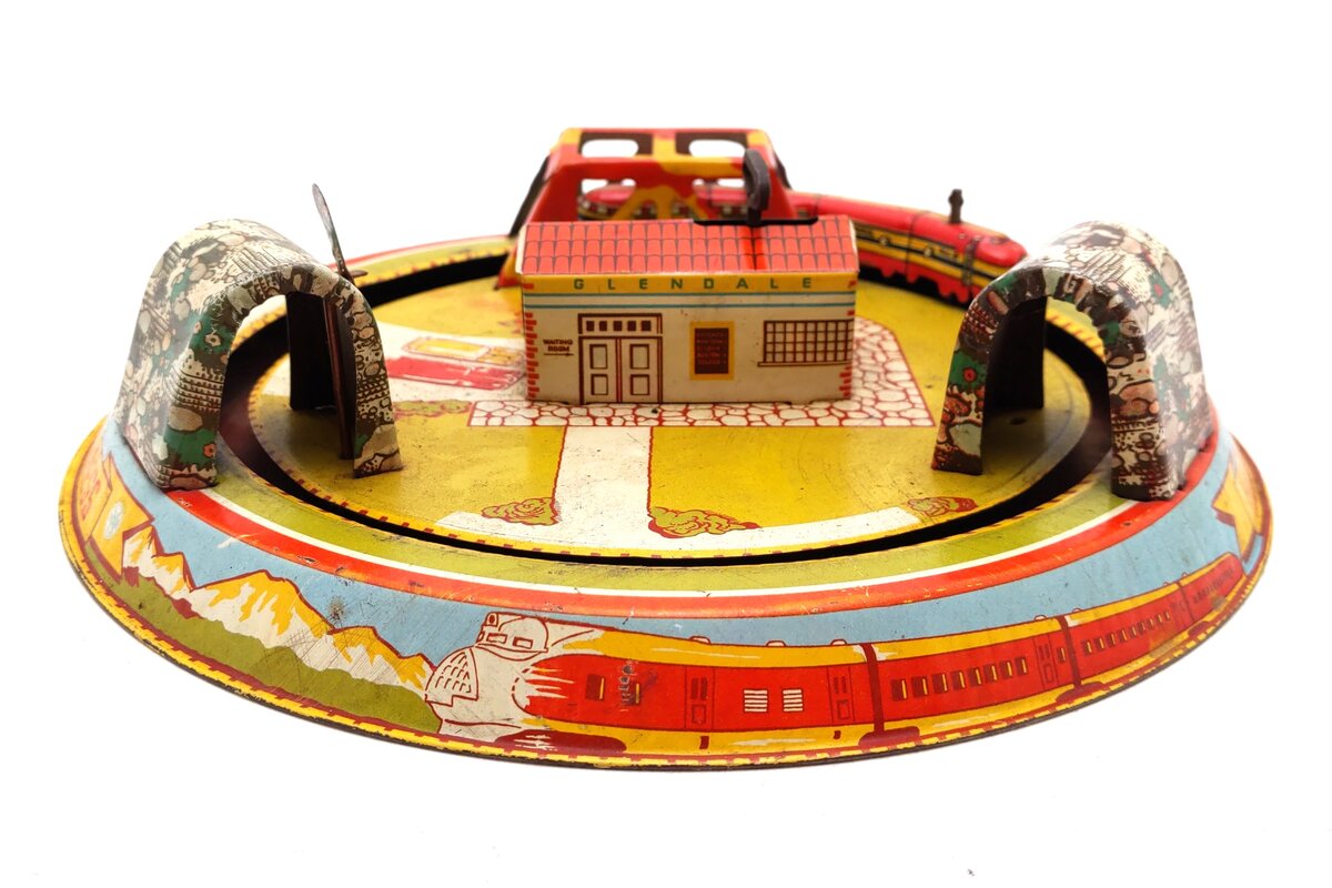 Marx Vintage Tin Litho "Honeymoon Express" Wind-up Toy VG