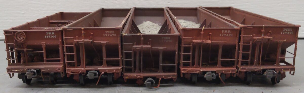 HO Scale Assorted BRASS CUSTOM Hopper Cars: 147106, 171747, 172271, 172727 [5]