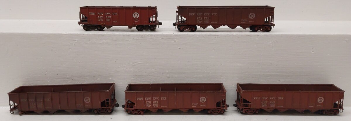 HO Scale Assorted BRASS CUSTOM Hopper Cars: 147106, 171747, 172271, 172727 [5]