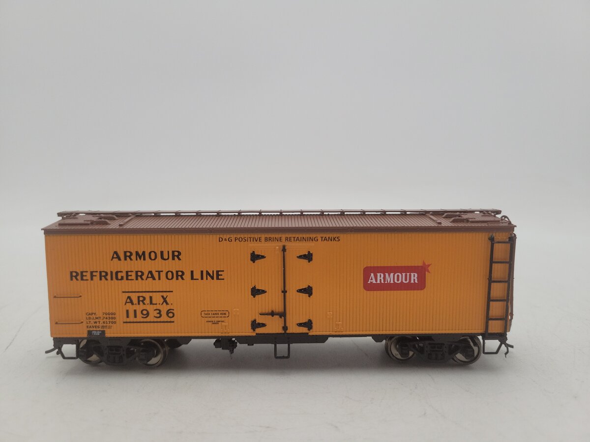 Rapido Trains 121027-3 HO Armour ARLX General American 37' Wood Meat Reefer EX/Box