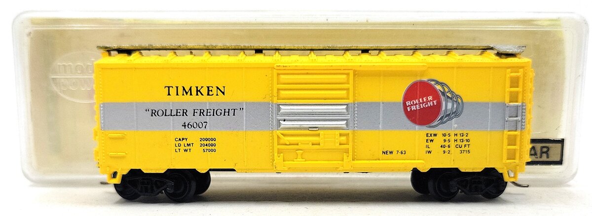Model Power 3704 N ScaleTimken Box Car #46007 LN/Box