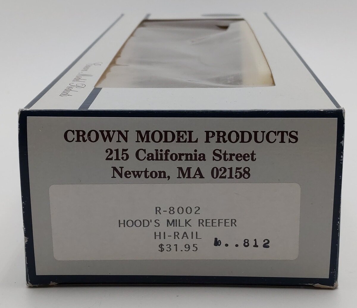 Crown Model Products R-8002 O Gauge Hood's Milk Refrigerator Car #812 EX/Box
