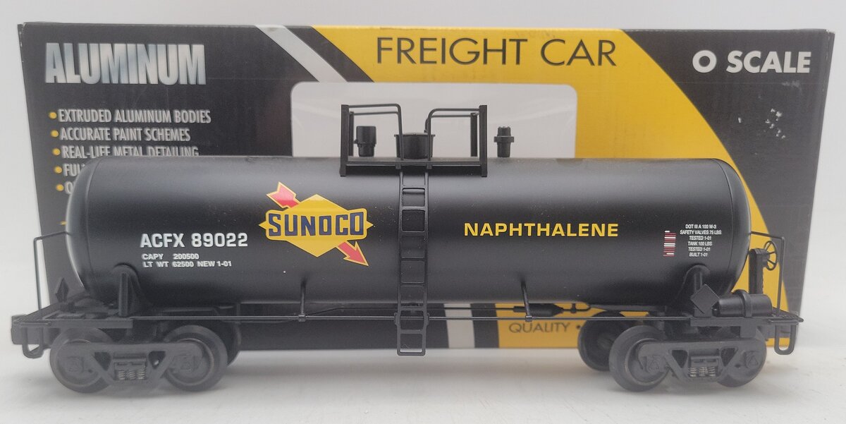 K-Line K6341-8015 O Gauge Sunoco Single Dome Aluminum Tank Car #89022 EX/Box