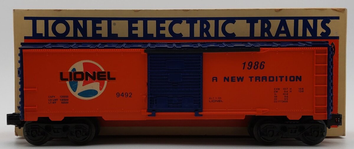 Lionel 6-9492 O Gauge Lionel Lines Orange/Blue Boxcar EX/Box