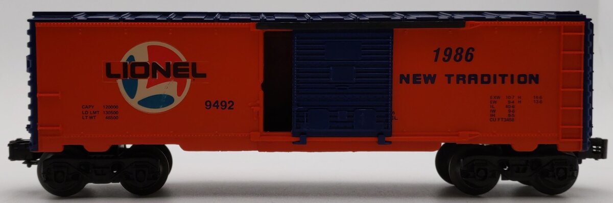 Lionel 6-9492 O Gauge Lionel Lines Orange/Blue Boxcar EX/Box